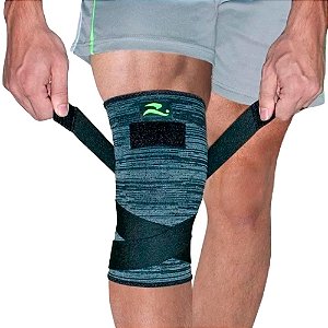 Joelheira Realtex Trainning Com Elástico Ajustável Unissex Preto