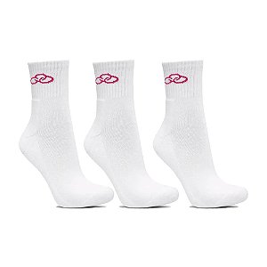 Kit Meia Olympikus C/3 Pares Cano Médio Feminino