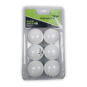 Kit Bola Tênis de Mesa Penalty XXIII C/6 Branco