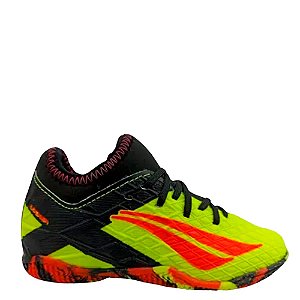 Chuteira Penalty Futsal Loker Y-3 Infantil Preto Verde Coral