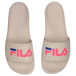 Chinelo Fila Slide Drifter Bold Bege Rosa