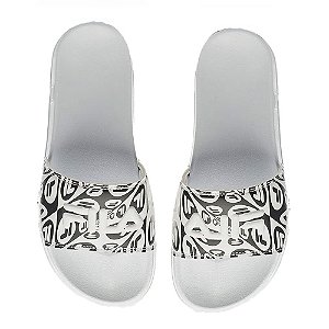 Chinelo Fila Drifter Basic 1140139 Feminino Branco Preto Branco