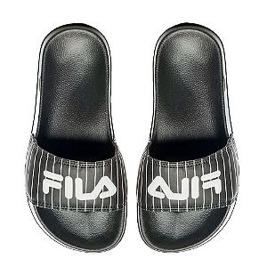 Chinelo Fila Drifter Basic Infantil Preto Branco