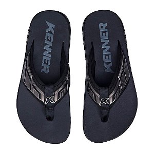 Chinelo Kenner Kivah Full Force Unissex Preto Prata