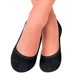 Meia Puket Sapatilha Invisível Feminina Preto