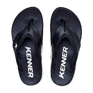 Chinelo Kenner X Level Unissex Preto Branco