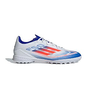 Chuteira Adidas Society F50 League Masculina Branco Vermelho Azul