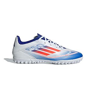 Chuteira Adidas Society F50 Club Masculina Branco Azul Vermelho