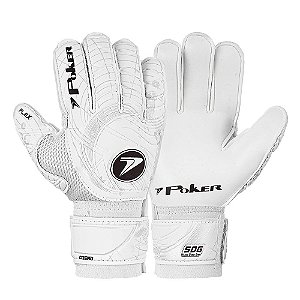 Luva Goleiro Poker Semi Profissional Multiterreno Cosmo Branco Cinza
