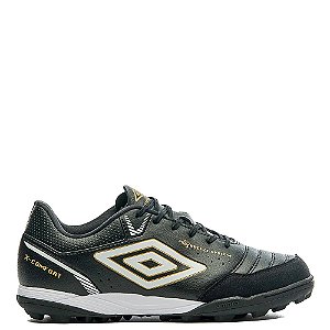 Chuteira Umbro Society X-Comfort Masculina Preto Dourado Branco