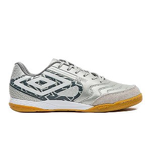 Chuteira Umbro Futsal Pro 5 Bump Club Masculina Cinza Grafite Branco