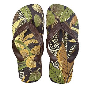 Chinelo Farm Feminino Rastreio Morron Floresta