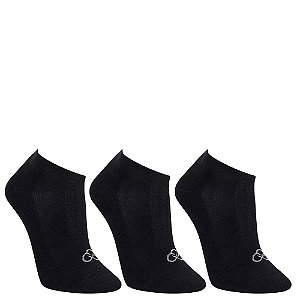 Kit Meia Olympikus C/3 Pares Invisível Masculino Preto 39-44