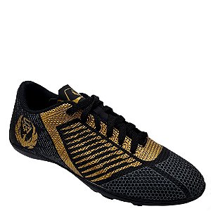 Chuteira Sport West Society Infantil Preto Dourado