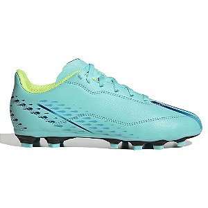 Chuteira Adidas Campo X Speedportal.4 Infantil Azul Verde