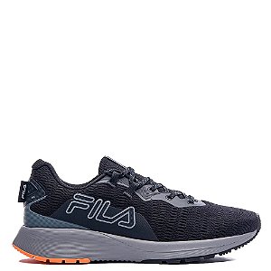 Tênis Fila Ride Masculino Preto Cinza Laranja