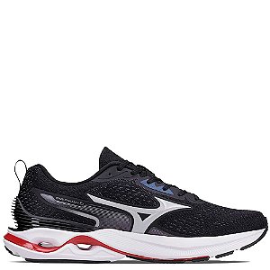 Tênis Mizuno Wave Dynasty 6 Masculino Preto Azul Vermelho