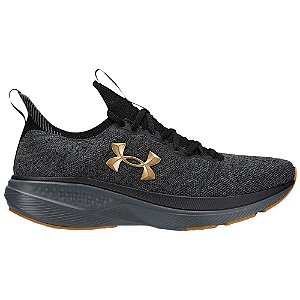 Tênis Under Armour Charged Slight 2 Masculina Preto Cinza Dourado