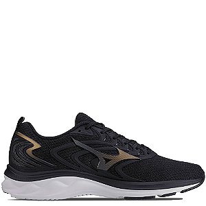 Tênis Mizuno Space 4 Masculino Preto Dourado Branco
