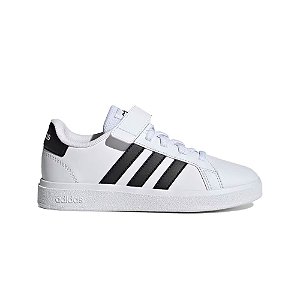 Tênis Adidas Grand Court 2.0 Elastic Infantil Branco Preto