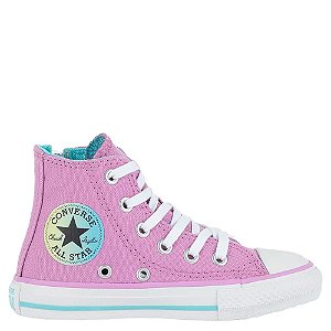 Tênis Converse All Star Chuck Taylor Hi Seasonal Infantil Lilás Azul