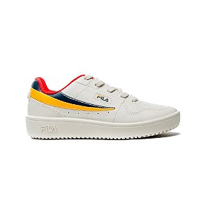 Tênis Fila Arcade Infantil Branco Vermelho Amarelo