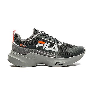 Tênis Fila Progress Infantil Cinza Preto Coral