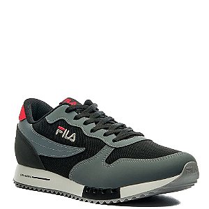 Tênis Fila Euro Jogger Sport Masculino Grafite Preto Vermelho