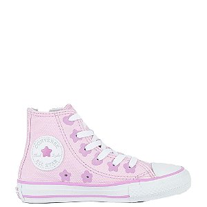 Tênis Converse All Star Chuck Taylor Hi Seasonal Infantil Lilás Branco