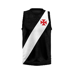 Regata Braziline Vasco Glória Masculina Preto Branco