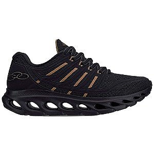 Tênis Olympikus Cyber 4 Infantil Preto Dourado