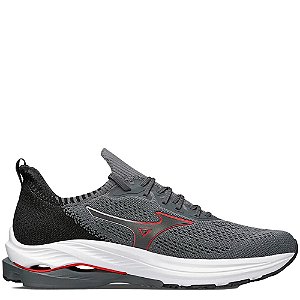 Tênis Mizuno Wave Zest Masculino Chumbo Vermelho