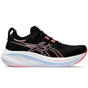 Tênis Asics Gel Nimbus 26 Masculino Preto Vermelho Branco