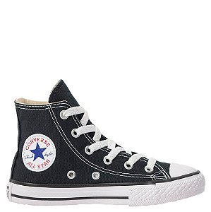 Tênis Converse All Star Chuck Taylor Cano Alto Infantil Preto Branco