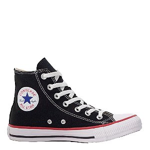 Tênis Converse All Star Chuck Taylor Hi Cano Alto Unissex Preto Branco Vermelho