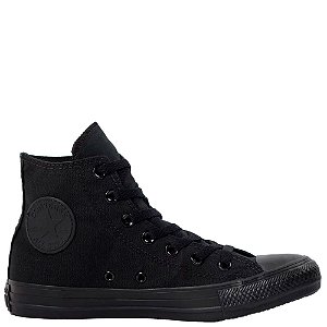 Tênis Converse All Star Chuck Taylor Monochrome Hi Unissex All Black