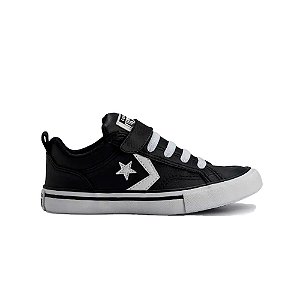 Tênis Converse Pro Blaze Strap Infantil Preto Branco