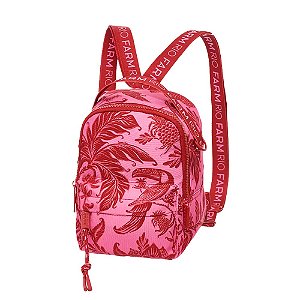 Mini Mochila Farm Borogodó Amalfi Vermelho Rosa