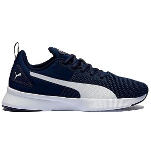 Tênis Puma Flyer Runner BDP Infantil Marinho Branco