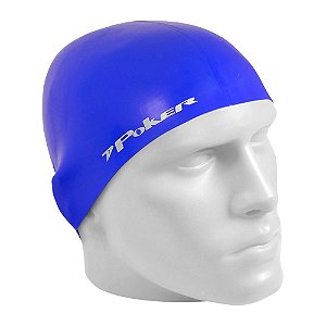 Touca Natação Poke Silicone Unissex Azul