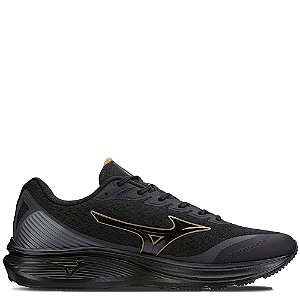 Tênis Mizuno Atlantis Masculino Preto Preto Dourado