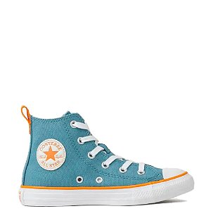 Tênis Converse All Star Chuck Taylor Side Zip Infantil Azul Laranja