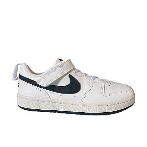 Tênis Nike Court Borouch Low Recraft Infantil Branco Preto