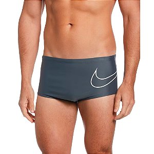 Sunga Nike Outline Swoosh Masculina Cinza Branco