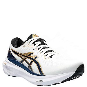 Tênis Asics Gel-Kayano 30 Anniversary Masculino Branco Marinho Dourado