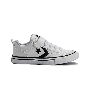 Tênis Converse Pro Blaze Strap Infantil Branco Preto