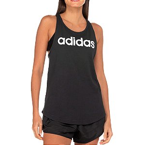 Regata Adidas Logo Linear Feminina Preto Branco