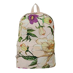 Mochila Farm Xodó Pássaro em Flor Off White Floral