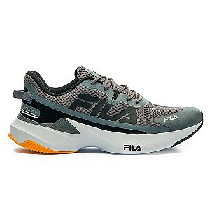 Tênis Fila Recovery Masculino Grafite Preto Amarelo