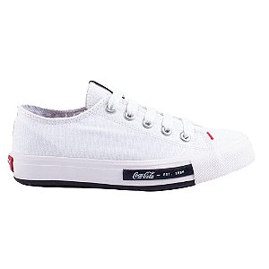 Tênis Coca-Cola Daytona Lona Feminino Branco